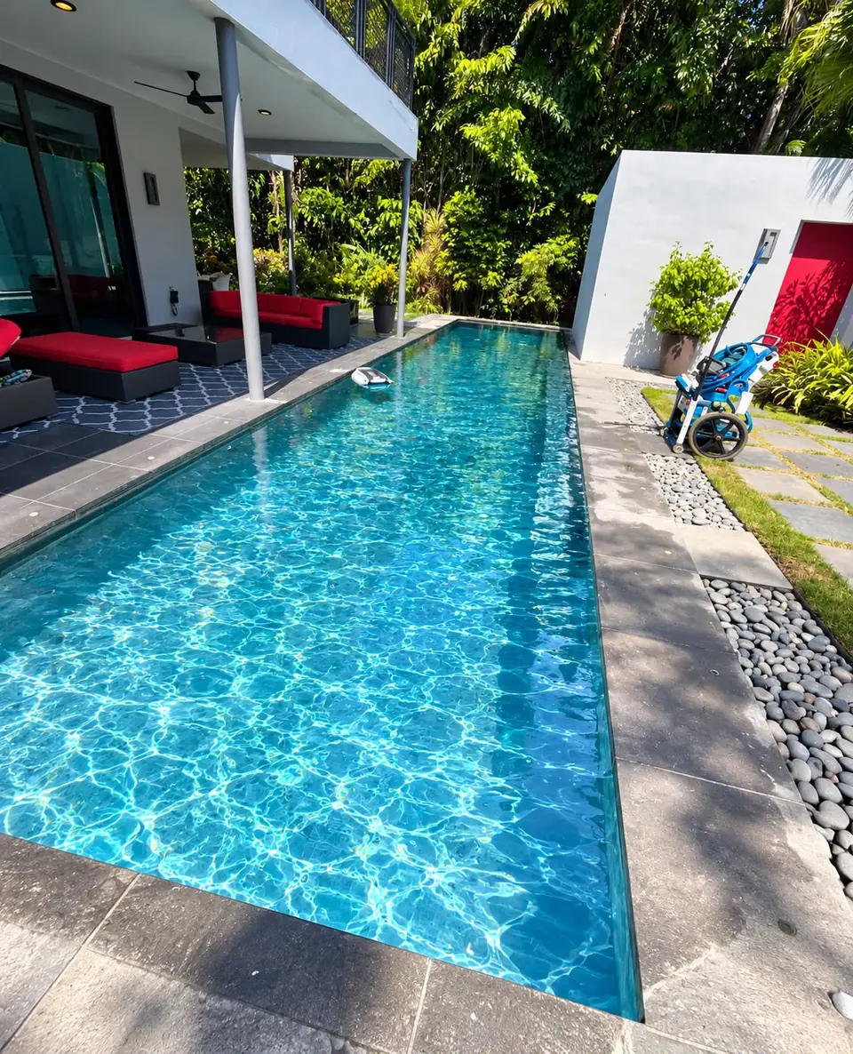 Modern lap pool